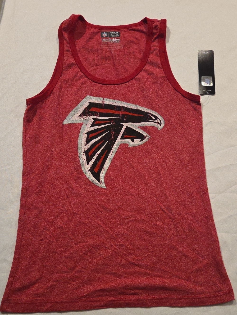 Team Apparel Red Atlanta Falcons Muscle Tee